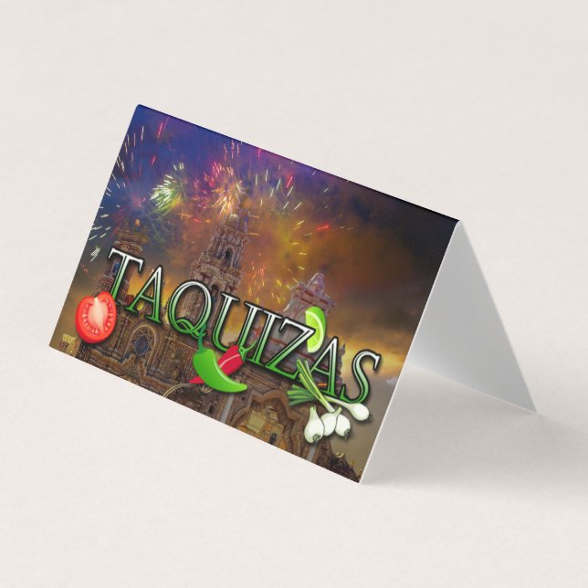Taquizas Visitenkarten (Vorderseite)