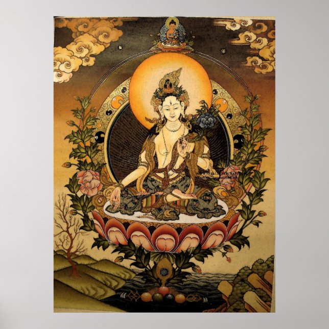 Tara Female Buddha Bodhisattva Jetsun Dolma Poster (Vorne)