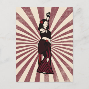 Tara Tribal Belly Dancer Postkarte