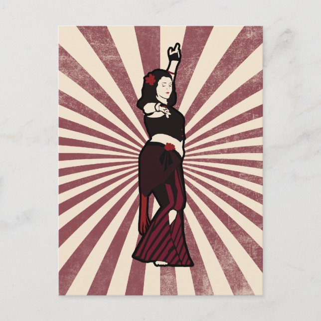 Tara Tribal Belly Dancer Postkarte (Vorderseite)