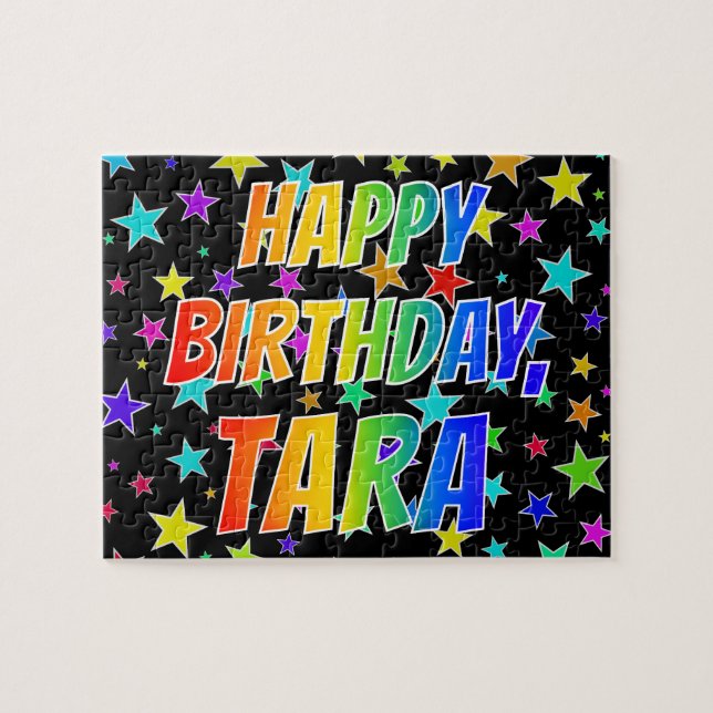 "TARA" Vorname, Spaß "GLÜCKLICHER GEBURTSTAG" Puzzle (Horizontal)