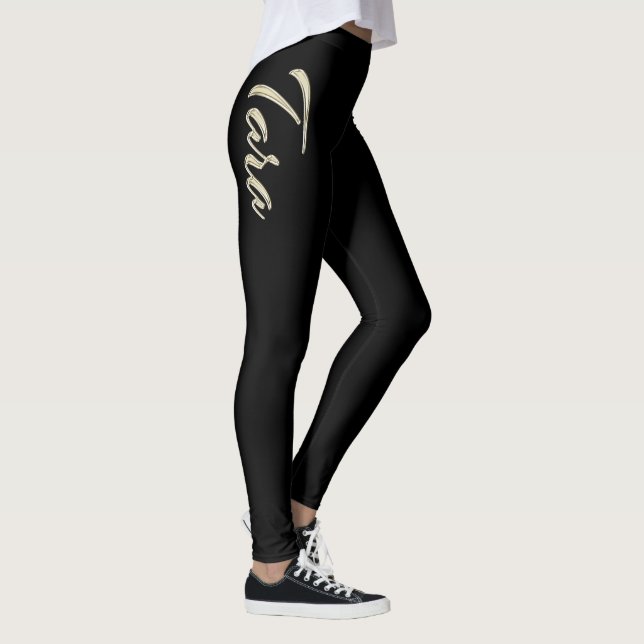 Tara white gold Handwriting Hose Leggings (Rechts)