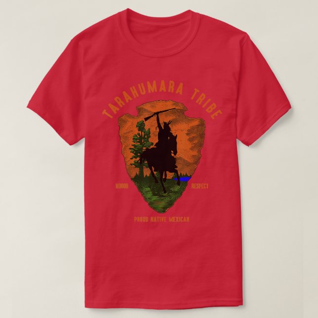 Tarahumara Stamm Indianerstaat Mexikos Proud Retro T-Shirt (Design vorne)