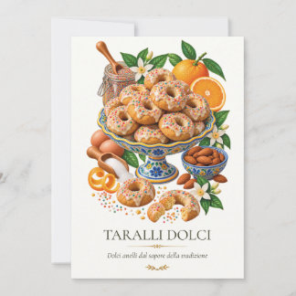 Taralli Dolci – Vintage italienische Nachspeise Einladung