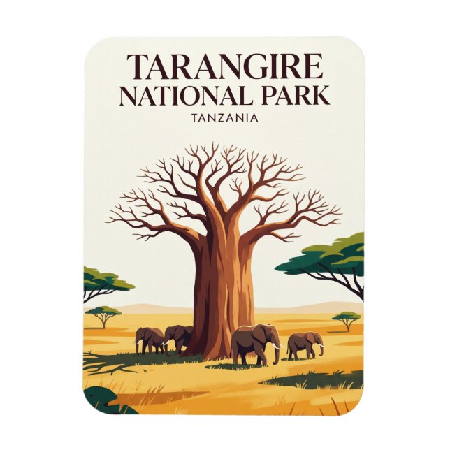 Tarangire-Nationalpark Tansania Magnet (Vertikal)