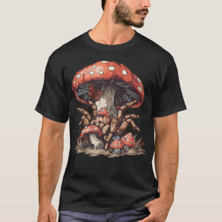 Tarantel-Spinnen-Cottagecore-Ästhetik-Pilzhut T-Shirt