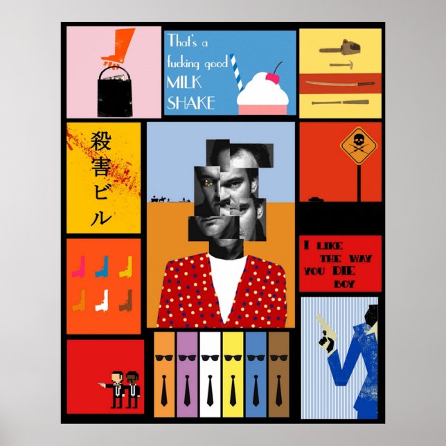 Tarantino-Porträt von Tarantino Poster (Vorne)