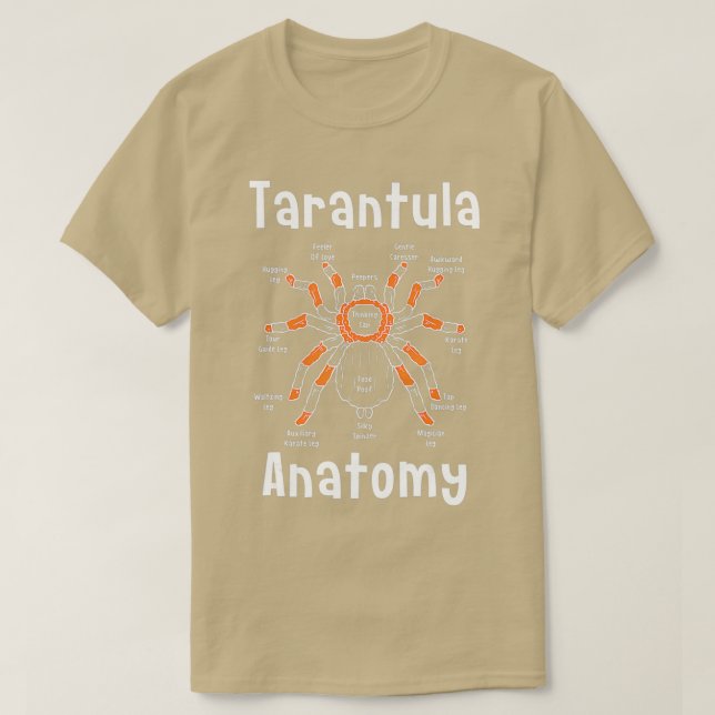 Tarantula Anatomy Funny Spider  T-Shirt (Design vorne)