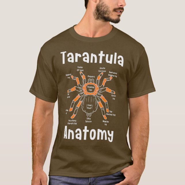 Tarantula Anatomy Funny Spider T-Shirt (Vorderseite)