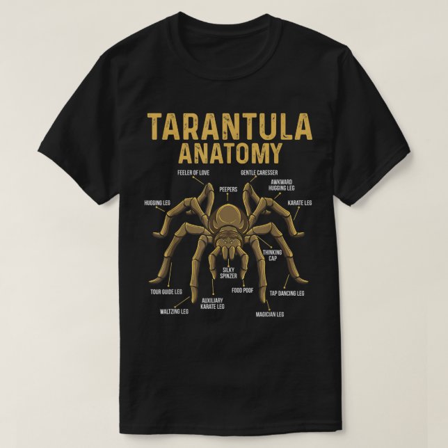 Tarantula Anatomy Spider Arthropod Arachnid Arach T-Shirt (Design vorne)