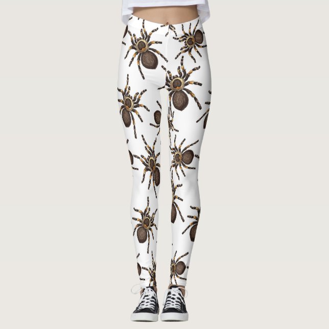 Tarantula auf weiß leggings (Vorderseite)