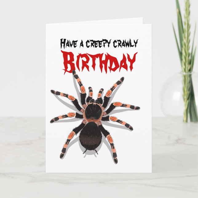 Tarantula Birthday Card Karte (Vorderseite)