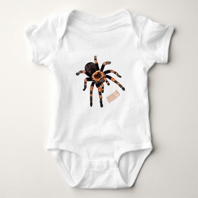 Tarantula-Cartoon Baby Strampler (Vorderseite)
