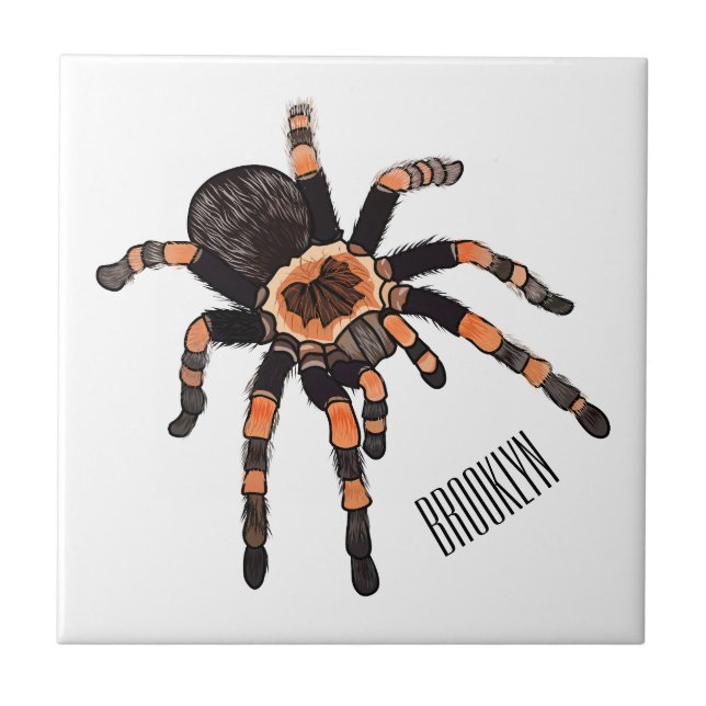 Tarantula-Cartoon Fliese (Vorderseite)