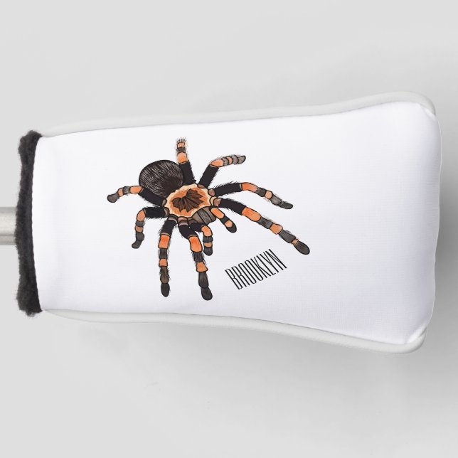 Tarantula-Cartoon Golf Headcover (Vorderseite)