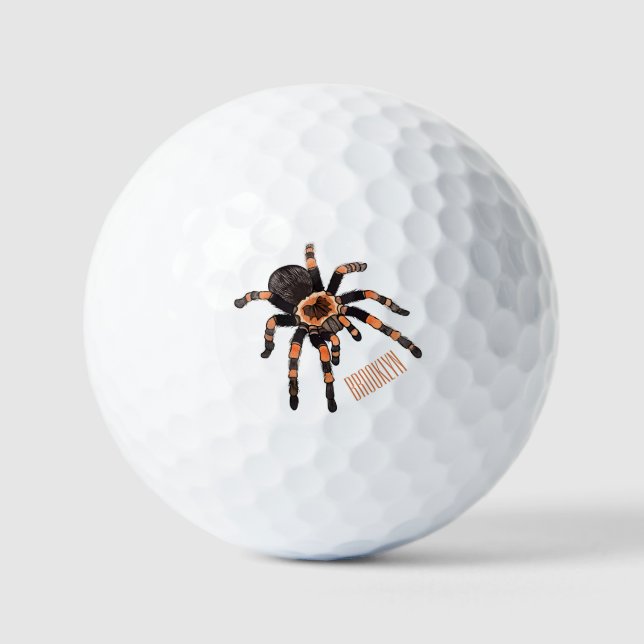 Tarantula-Cartoon Golfball (Vorderseite)