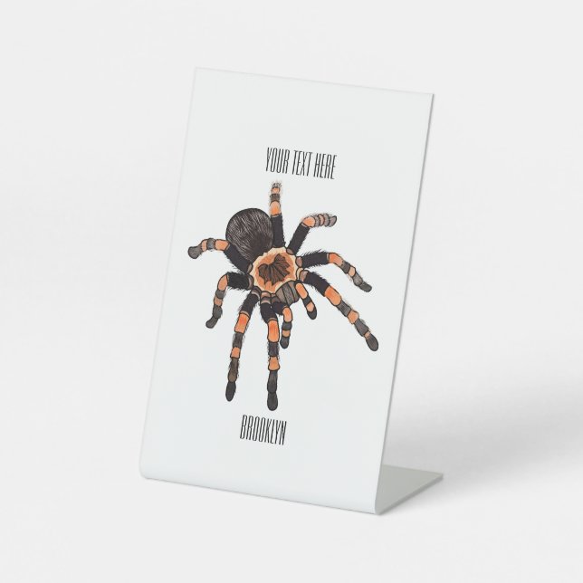 Tarantula-Cartoon Sockelschild (Vorderseite)