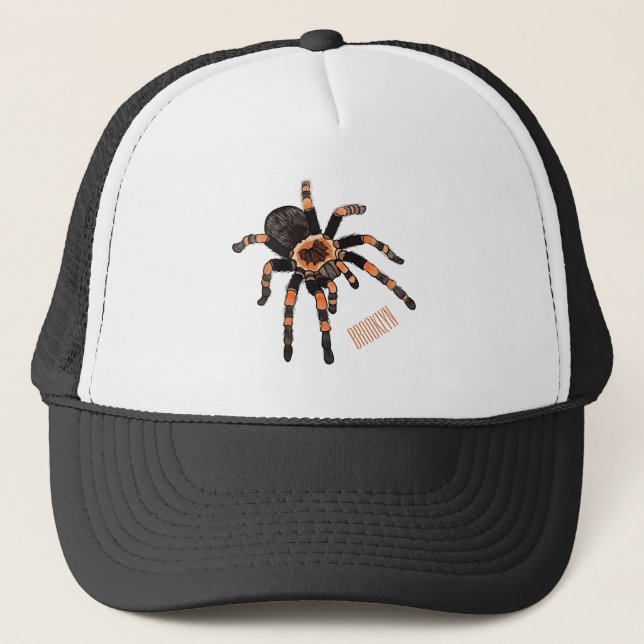 Tarantula-Cartoon Truckerkappe (Vorderseite)