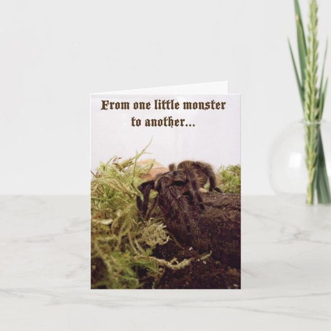 Tarantula Little Monster Geburtstagkarte Karte (Vorderseite)