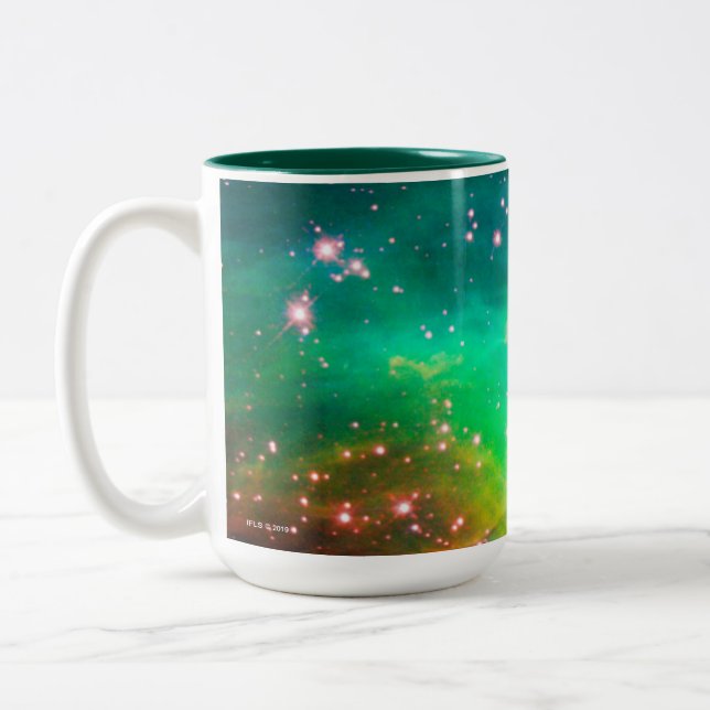 Tarantula-Nebelfleck-Sternhaufen-Galaxie-Bild Zweifarbige Tasse (Links)