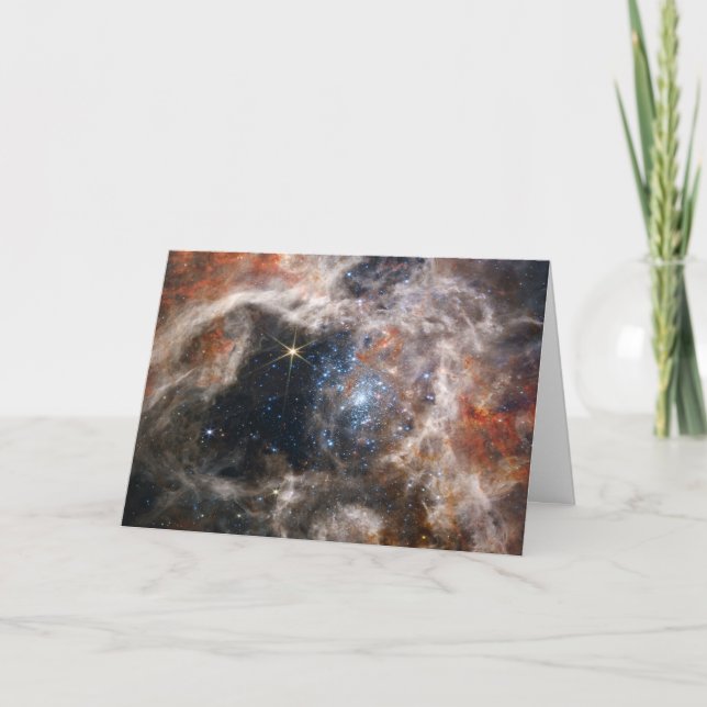 Tarantula Nebula Bild von JWST Karte (Vorderseite)