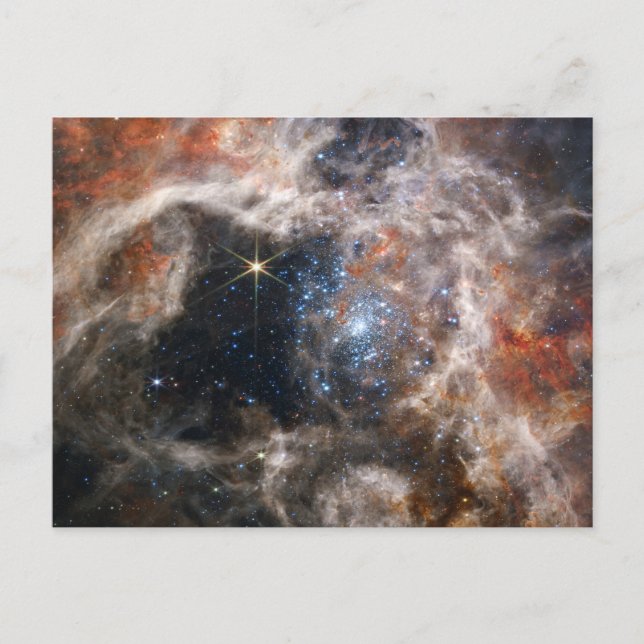 Tarantula Nebula Bild von JWST Postkarte (Vorderseite)