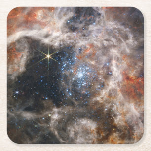 Tarantula Nebula Bild von JWST Rechteckiger Pappuntersetzer