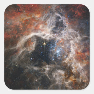 Tarantula Nebula James Webb Teleskop Nasa Sterne Quadratischer Aufkleber