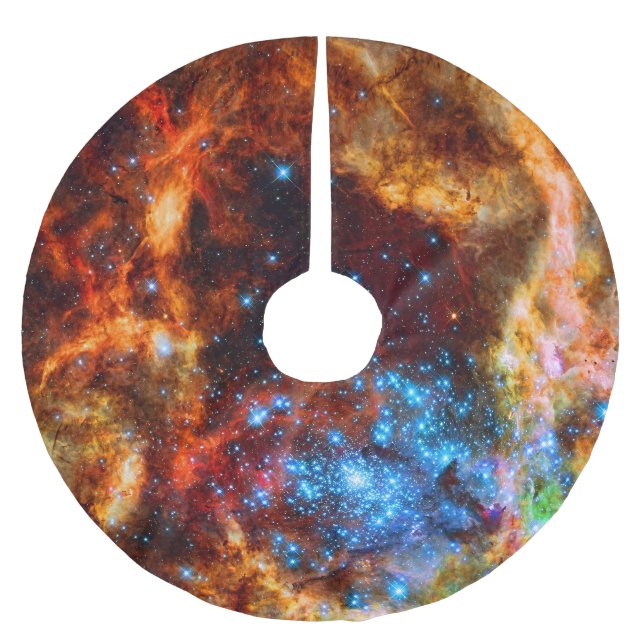 Tarantula Nebula R136 Astronomiebild Polyester Weihnachtsbaumdecke (Vorderseite)