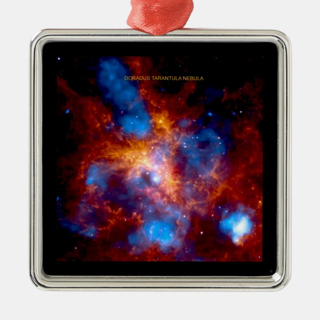 Tarantula Nebula Silbernes Ornament (Vorne)