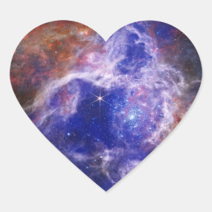 Tarantula Nebula Weltraum Herz-Aufkleber