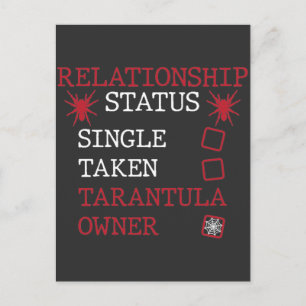 Tarantula Relationship Single gegriffen Spider Own Postkarte