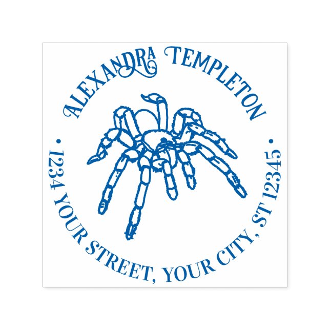 Tarantula Spider #2 Goth Name Return Address Permastempel (Design)