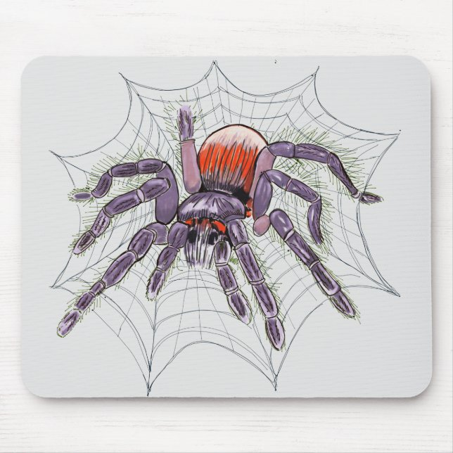 Tarantula Spider Creepy Original Zeichnend Mousepad (Vorne)