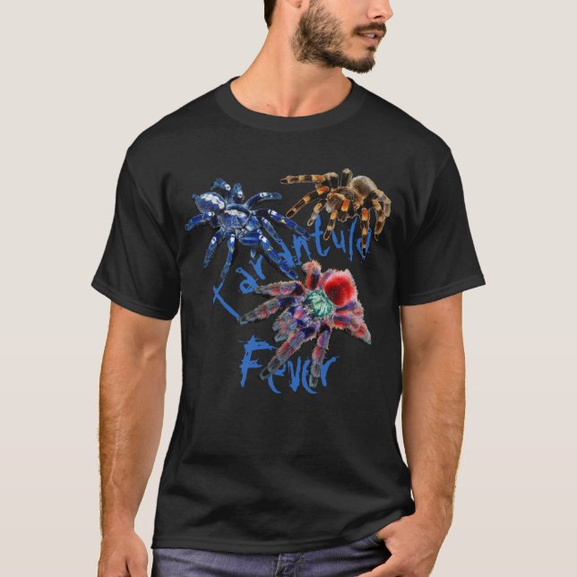 Tarantula-Spinne blau/rot/orange/schwarz T-Shirt (Vorderseite)