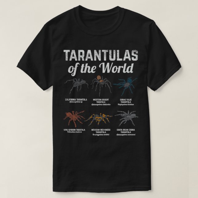 Tarantulas der Welt T-Shirt (Design vorne)