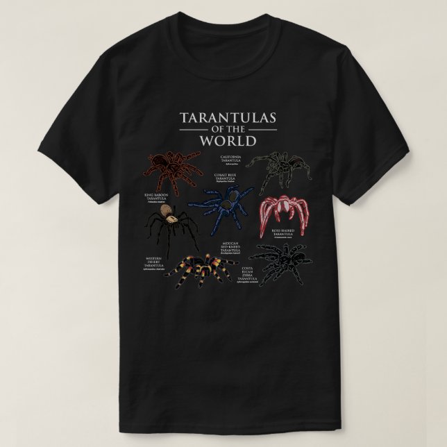 Tarantulas der Welt T-Shirt (Design vorne)