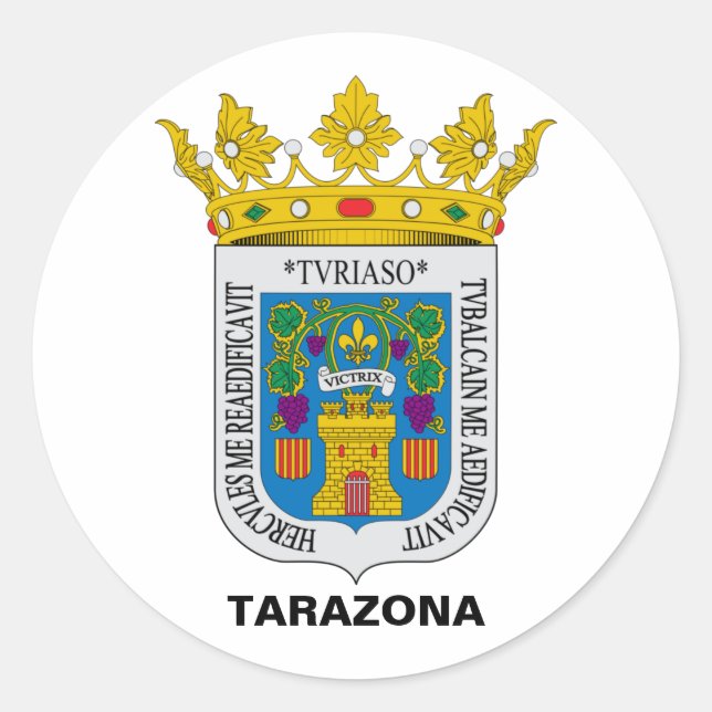 Tarazona (Aragon, Spanien), Wappen Runder Aufkleber (Vorderseite)