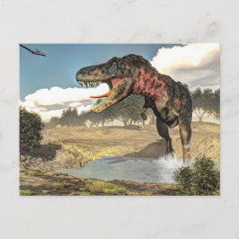 Tarbosaurus dinosaur - 3D rendern Postkarte