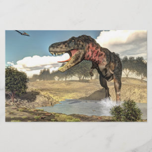 Tarbosaurus Dinosaurier - 3D übertragen Briefpapier