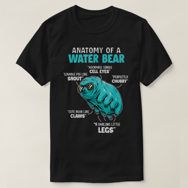 Tardigrade Anatomy Water Bear Funny T-Shirt (Design vorne)