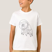 Tardigrade Astronaut Helm Jungs T - Shirt