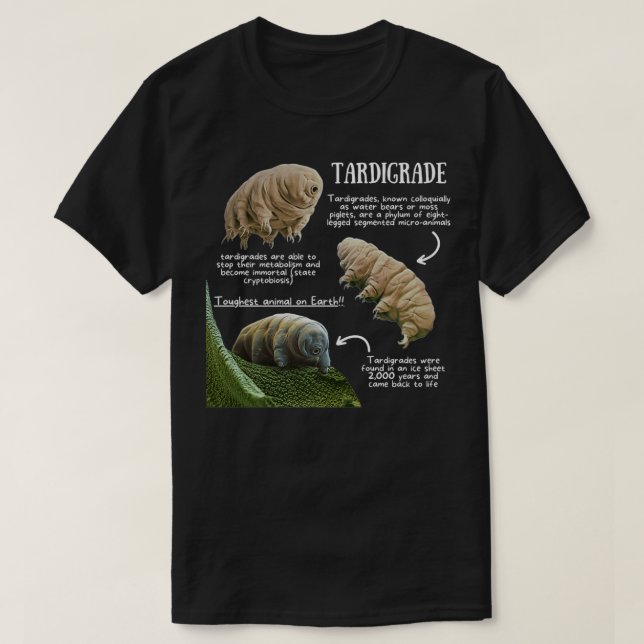 Tardigrade Fun Fakten T-Shirt (Design vorne)