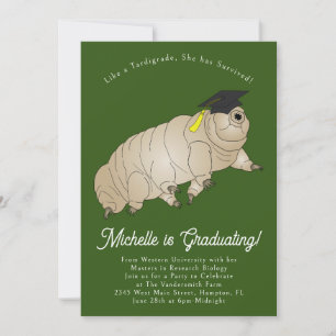 Tardigrade Graduation Party Moss Piglet Water Bear Einladung
