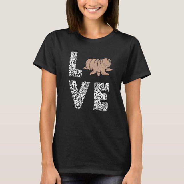 Tardigrade Liebe Science Microbiology Water Bear T-Shirt (Vorderseite)
