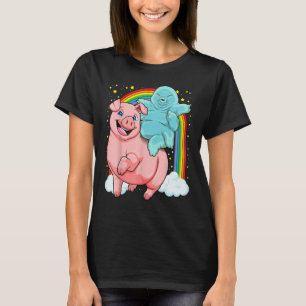 Tardigrade reitet auf Schwein Lustiges und magisch T-Shirt