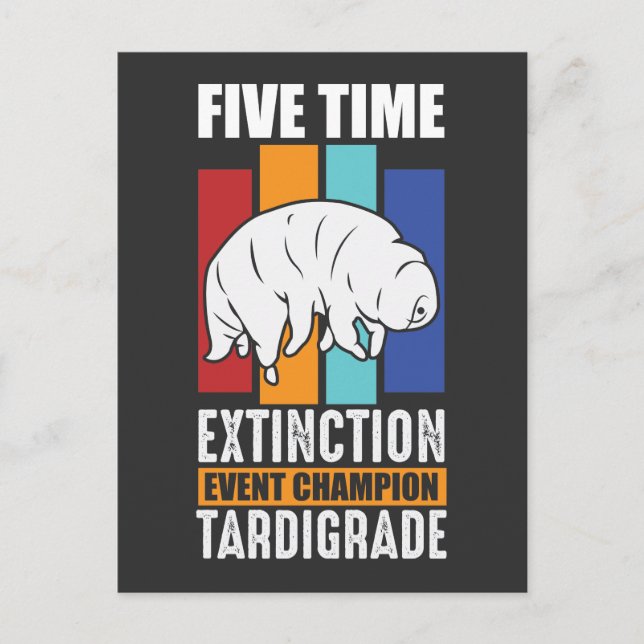 Tardigrade Water Bear Extinction Event Champion Postkarte (Vorderseite)