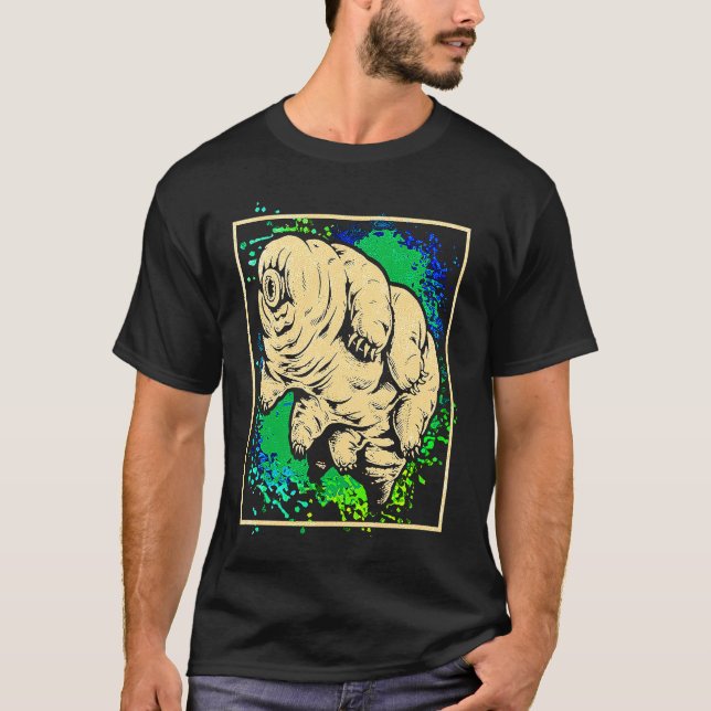 Tardigrade Water Bear Moss Piglet Micro Animal Col T-Shirt (Vorderseite)