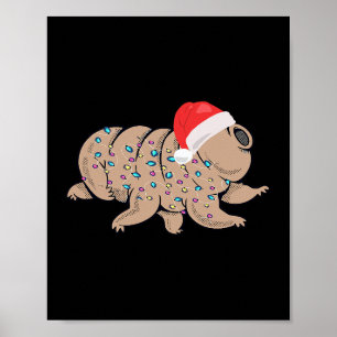 Tardigrade Weihnachtswasserbär Mikrobiologe Spaß Poster