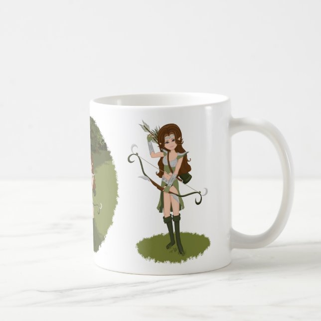 Taren the Archer Warrior Elf Girl Kaffeetasse (Rechts)